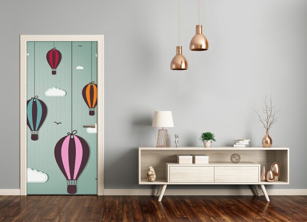 Samolepiace fototapety na dvere lietajúcu balóny 95x205 cm