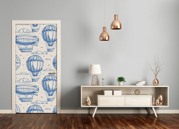Samolepiace fototapety na dvere vzducholoď balóny 85x205 cm