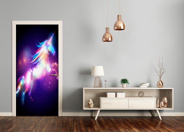 Samolepiace fototapety na dvere Čarovný jednorožec 75x205 cm