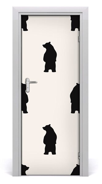 Samolepiace fototapety na dvere medvieďatá 95x205 cm
