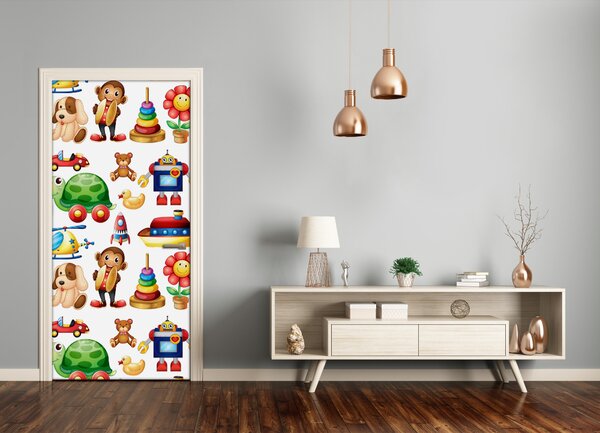 Samolepiace fototapety na dvere hračky 85x205 cm