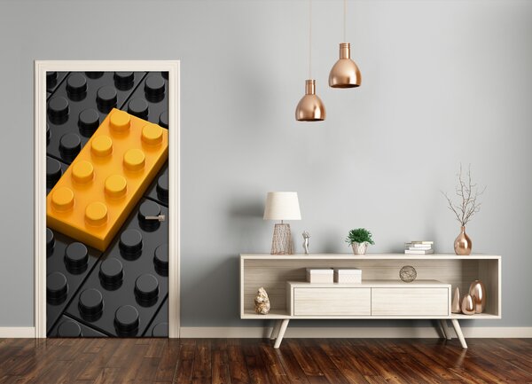 Samolepiace fototapety na dvere kocky lego 75x205 cm