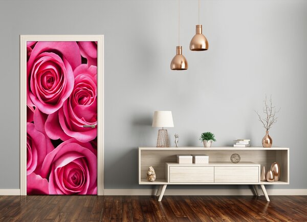Samolepiace fototapety na dvere ružová ruža 95x205 cm