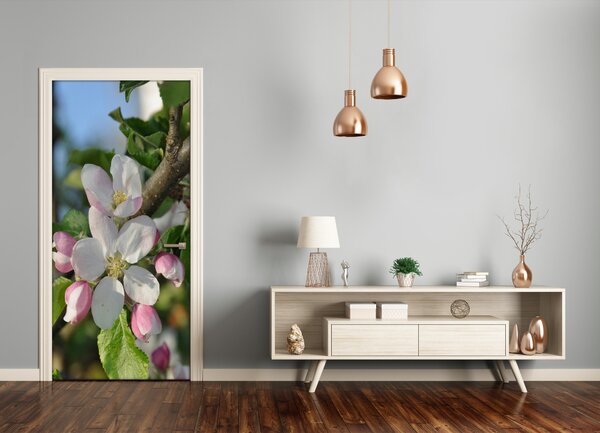 Samolepiace fototapety na dvere kvety višne 95x205 cm