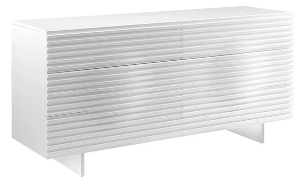 LivinHill Komoda Hudson 160 cm biela/chróm