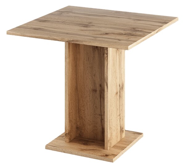 KONDELA Jedálenský stôl, dub wotan, 79x79 cm, EUGO