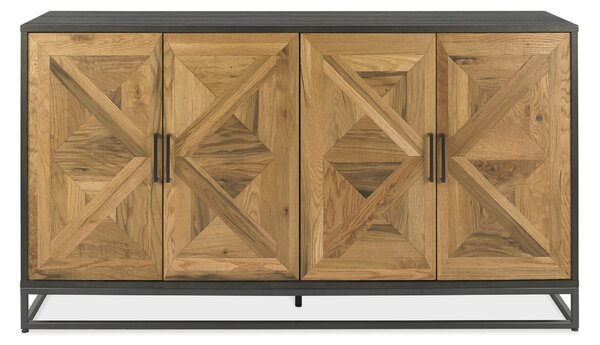 LivinHill Komoda Indus 160 cm z masívu dub prírodná/grafit