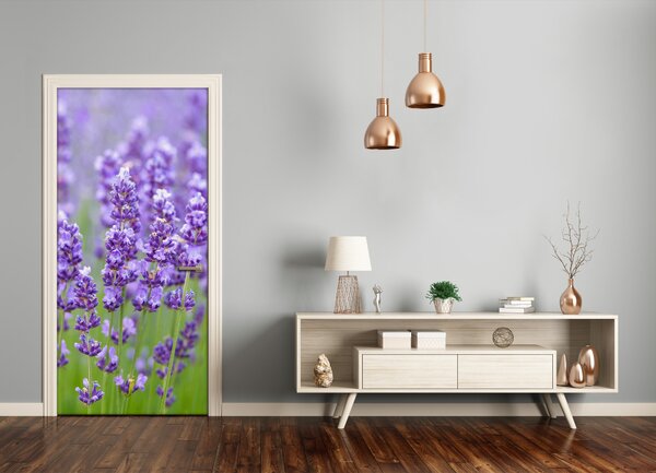 Fototapeta na dvere levanduľa polia 75x205 cm
