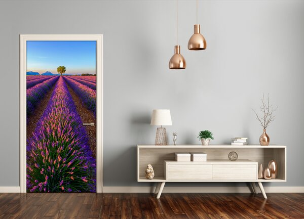 Fototapeta na dvere samolepiace poľa levanduľa 75x205 cm