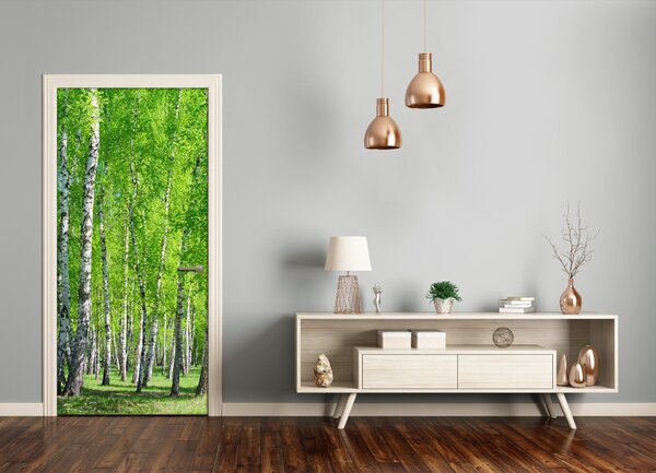 Fototapeta na dvere samolepiace Břízová les 85x205 cm