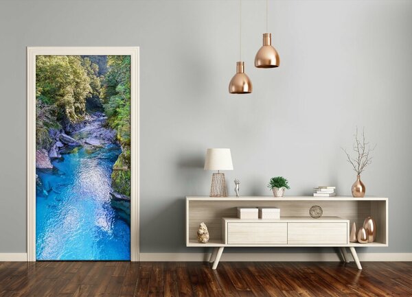 Fototapeta na dvere samolepiace rieka v lese 85x205 cm