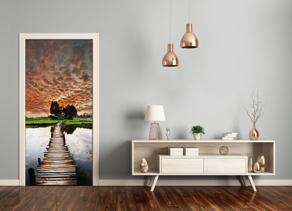 Fototapeta na dvere drevený most 85x205 cm