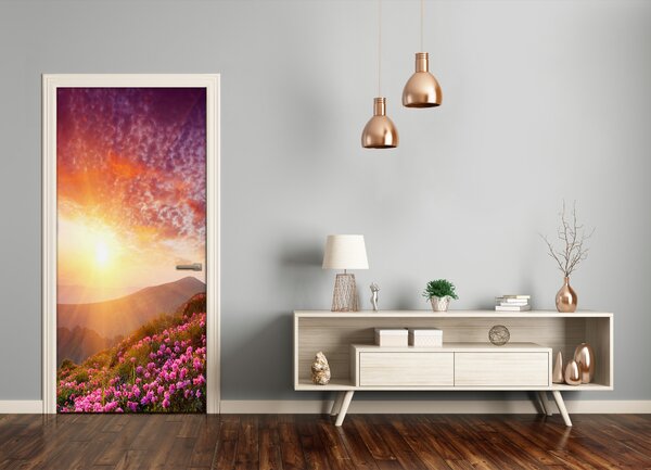 Fototapeta na dvere jar na horách 95x205 cm