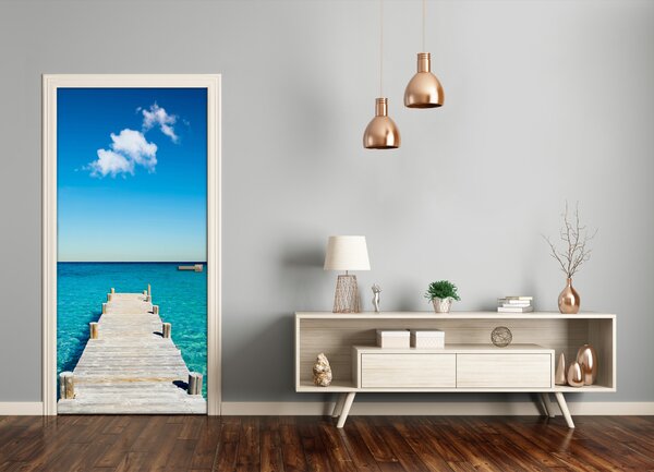 Fototapeta na dvere drevené mólo 85x205 cm