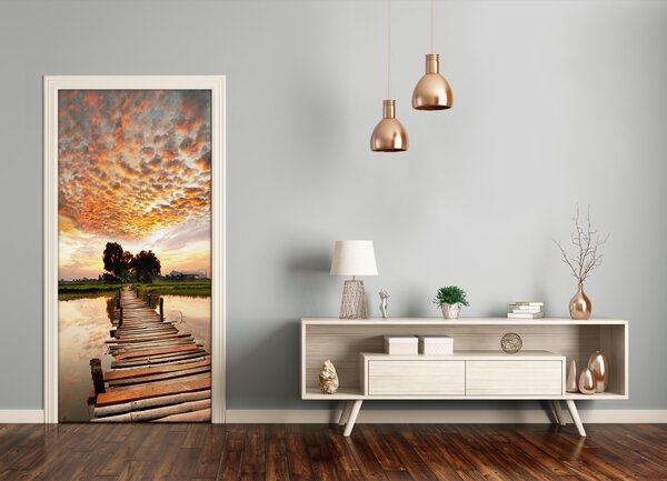 Fototapeta na dvere drevený most 85x205 cm