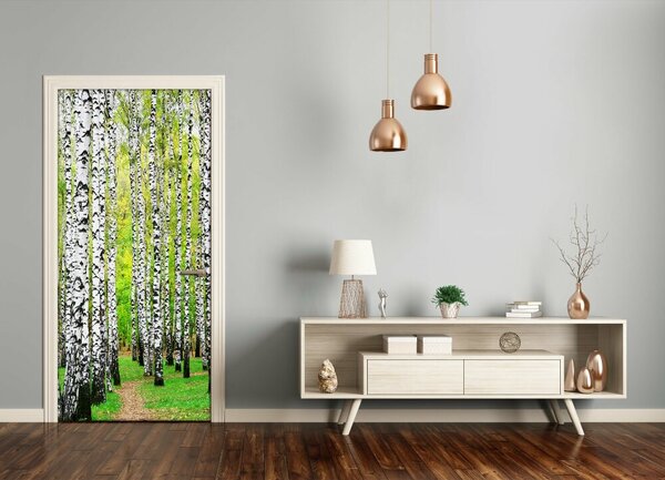 Fototapeta na dvere Břízová les 95x205 cm