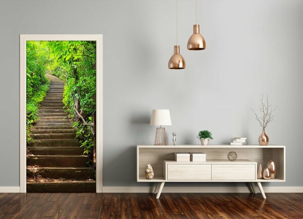 Fototapeta na dvere schody do lesa 85x205 cm