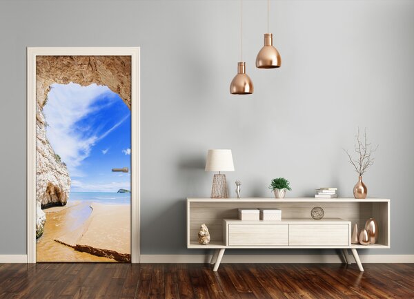 Fototapeta na dvere jaskyne nad morom 95x205 cm
