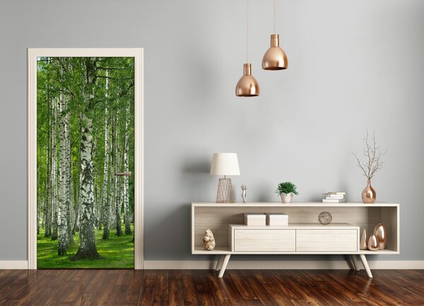 Fototapeta na dvere Břízová les 85x205 cm