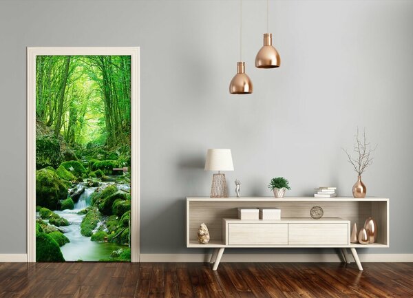 Fototapeta na dvere potok džungle 85x205 cm