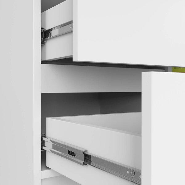 Ak furniture Komoda JERRY K 80 cm 1 dvere 3 zásuvky biela