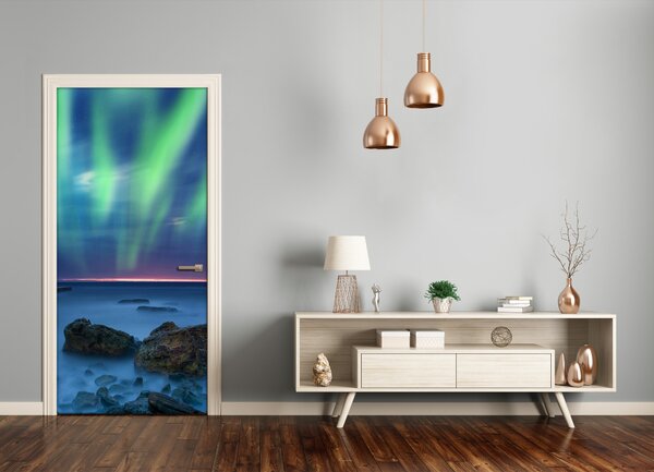 Fototapeta na dvere polárna žiara 85x205 cm