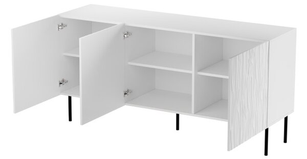 HALMAR Komoda Jungle 152 cm biela/čierna