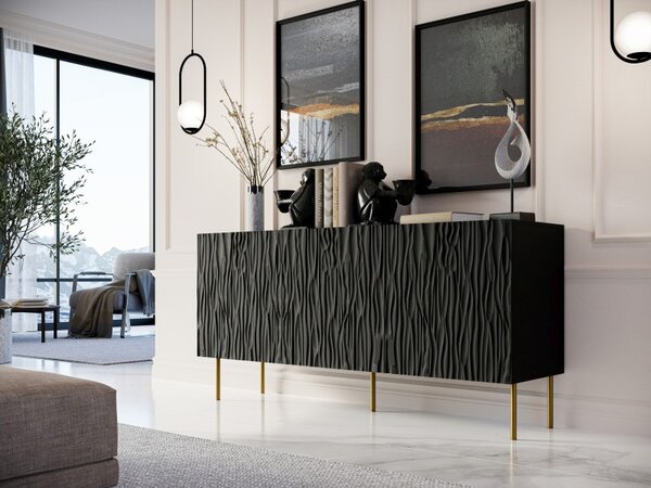HALMAR Komoda Jungle 152 cm čierna
