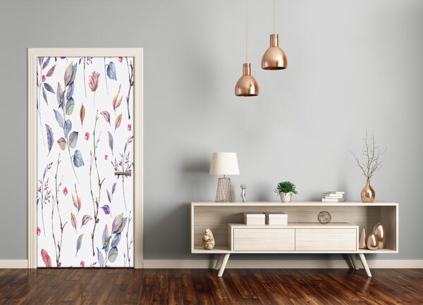 Samolepiace fototapety na dvere lístia eukaliptus 75x205 cm