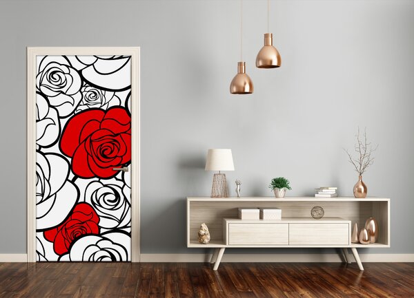 Samolepiace fototapety na dvere ruže 75x205 cm