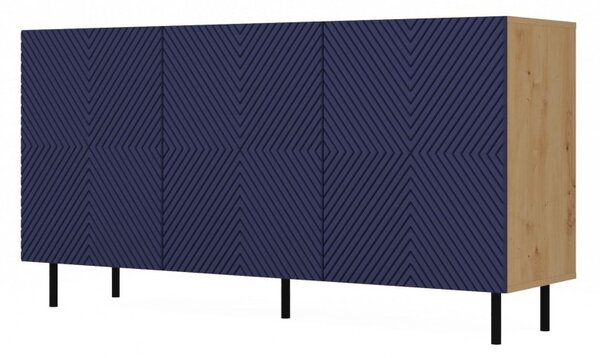 TP Living Komoda KAMA 150 cm dub artisan/modrá
