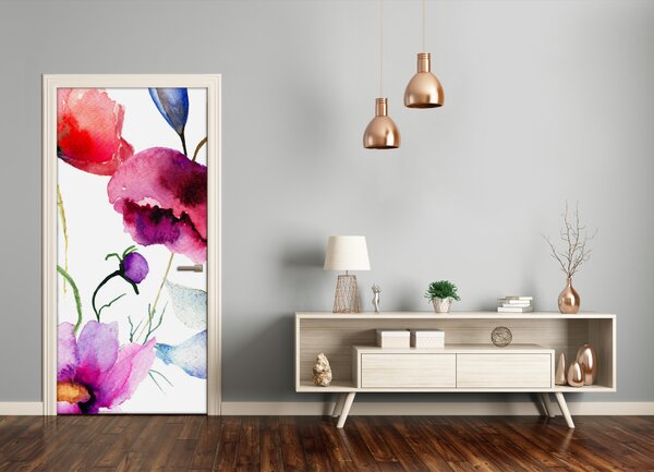 Samolepiace fototapety na dvere mak 85x205 cm