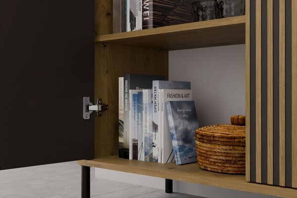 TP Living Komoda Kamaro 2D Slim 103 cm II dub Artisan/čierna