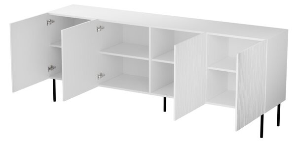 HALMAR Komoda Jungle 190 cm biela/čierna