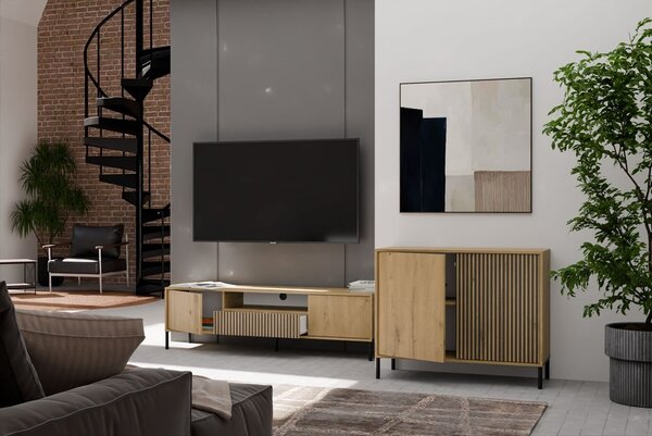 TP Living Komoda Kamaro 2D Slim 103 cm II dub Artisan/čierna