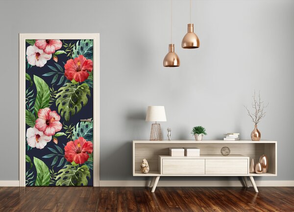 Samolepiace fototapety na dvere havajský vzor 85x205 cm