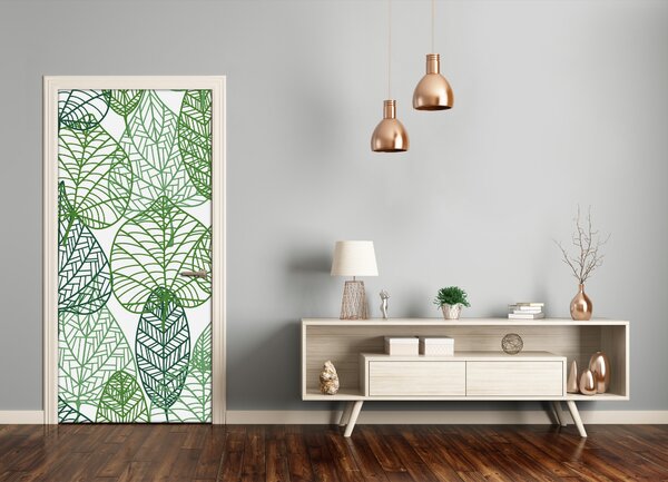 Samolepiace fototapety na dvere lístia 95x205 cm