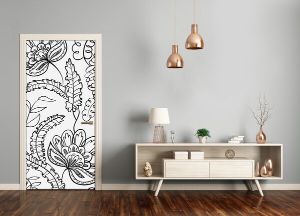 Samolepiace fototapety na dvere pozadia Zentangle 75x205 cm