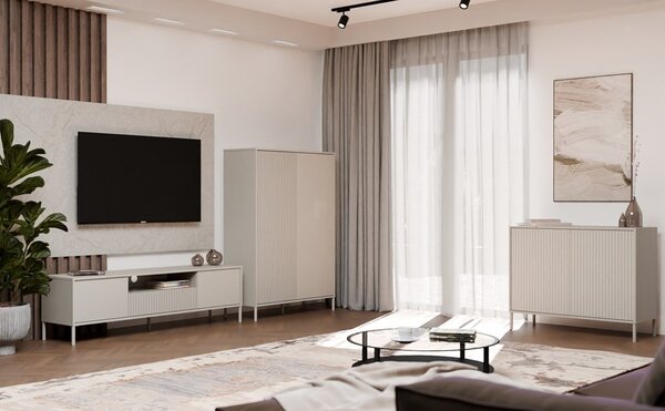 TP Living Komoda Kamaro 2D štíhla 103 cm kašmír