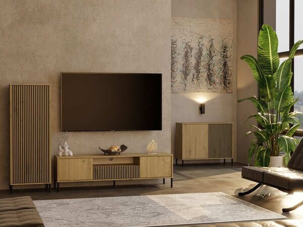 TP Living Komoda Kamaro 2D Slim 103 cm II dub Artisan/čierna