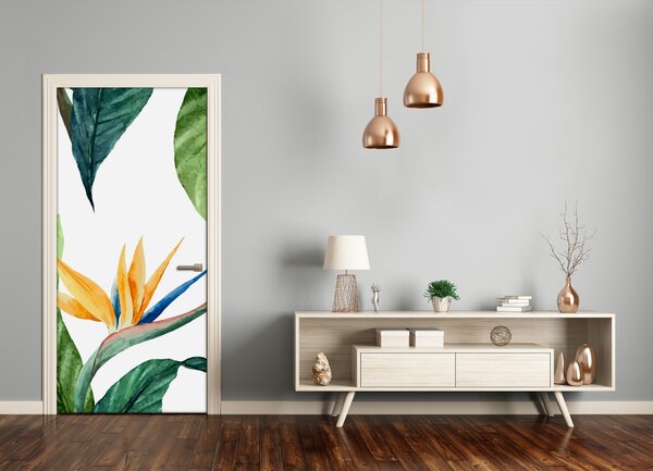 Samolepiace fototapety na dvere Strelitzia reginae 75x205 cm