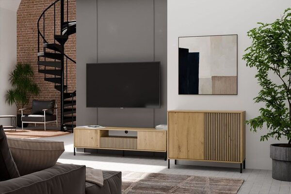 TP Living Komoda Kamaro 2D Slim 103 cm II dub Artisan/čierna