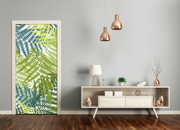 Samolepiace fototapety na dvere lístia paprade 75x205 cm