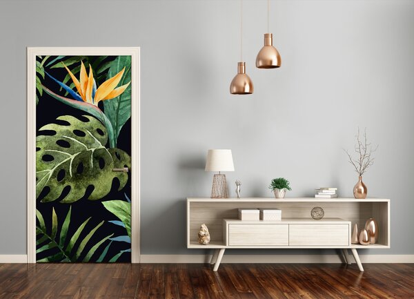 Samolepiace fototapety na dvere havajský vzor 85x205 cm
