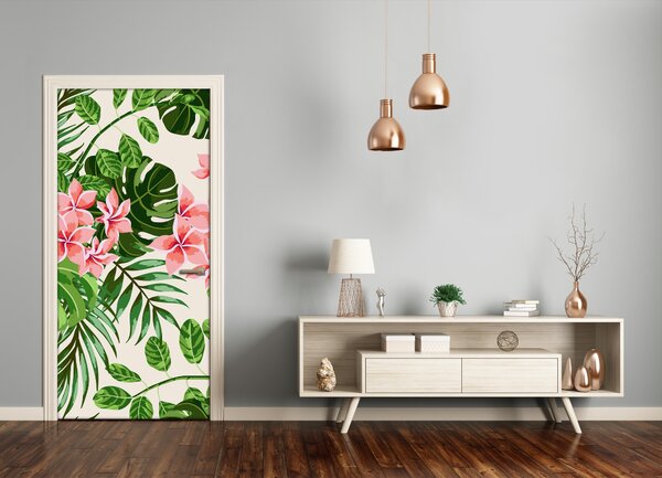 Samolepiace fototapety na dvere havajskej kvety 95x205 cm