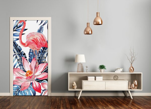 Samolepiace fototapety na dvere havajskej kvety 95x205 cm