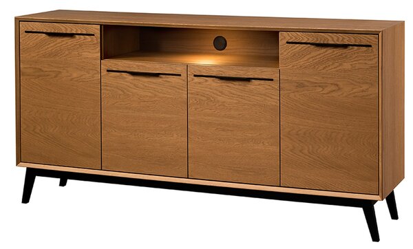 Szynaka Komoda Lazure 47 s LED osvetlením 180 cm dub Rustikal karamelový