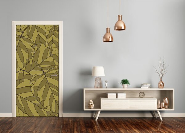 Samolepiace fototapety na dvere lístia 95x205 cm