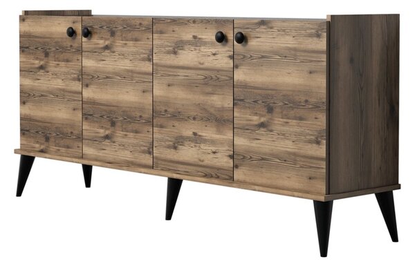 Kalune Design Komoda Lidya orech/čierna