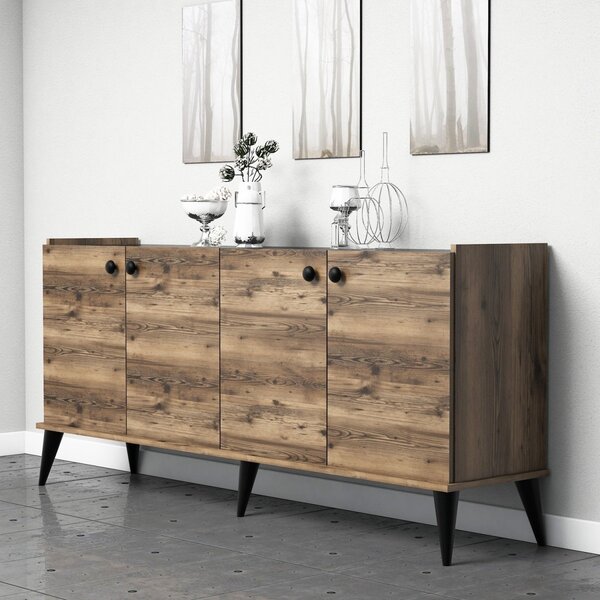 Kalune Design Komoda Lidya orech/čierna